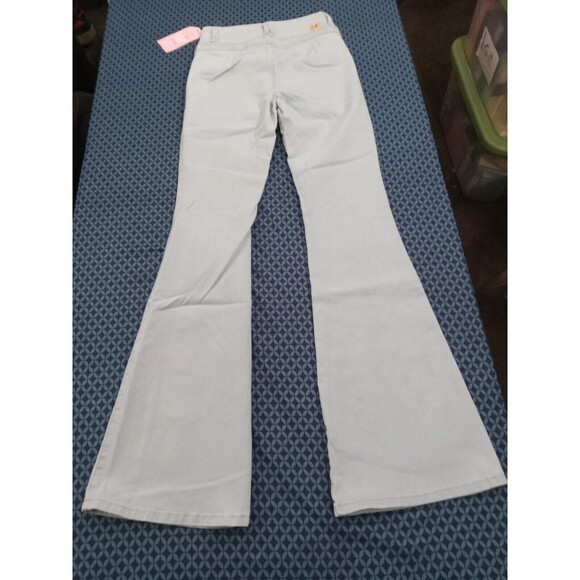 WAIST 28 INCHES SIZE 5 FLARE JEANS STRETCH DENIM PUSH UP BLUE 5-3 CTP1204  SZ5 - Picture 9 of 11
